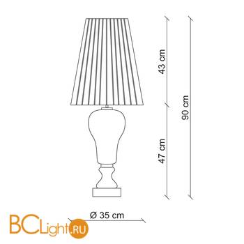 Настольная лампа Patrizia Garganti Ginger & Fred PG534 - Схема